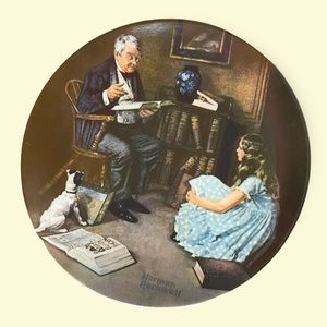Norman Rockwell Storyteller Decorative Plate
